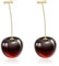 GILIEYER Orecchini Ciliegia per Donna, Orecchini a Goccia di Ciliegia Rosso 3D Frutta Ciliegia Pendenti Orecchini Dolce Carino Orecchini Stereo Gioielli per Donne (Rosso Intenso)