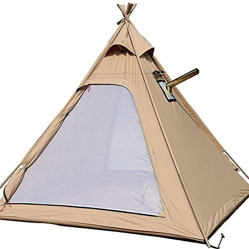 Baumwoll Canvas Tipi Zelt mit wasserdichtem Ofenloch ideal für 2 3 Personen