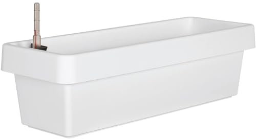 Geli Bewässerungsblumenkasten Viva Weiß 60 x 21,2 cm - Kunststoff