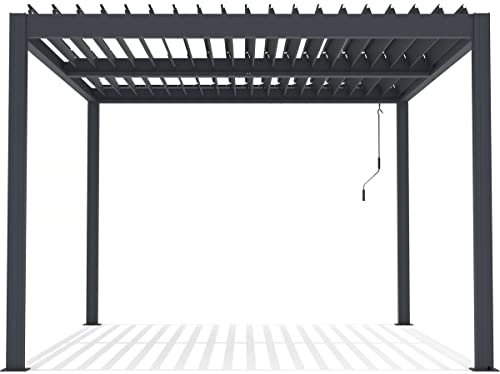 Hábitat y Jardín Pergola bioclimática de aluminio Windsor - 3 x 4 m - Antracita
