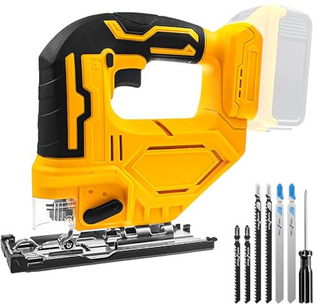 Seghetto alternativo senza fili compatibile con batteria DeWalt 20 V Max, strumento di taglio seghetto da 400 W, 2900 giri/min, tagli smussati a 45° con lame seghetto alternativo per taglio dritto