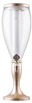 Dispensador de Cerveza Dispensador de Cerveza de sobremesa Dispensador de Cerveza de 5 l Contenedor de Cerveza Comercial con dispensador de Cerveza de Torre de carámbanos Luminosos extraíble y lavabl