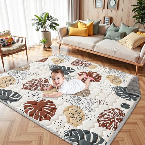 Krabbeldecke für Baby Verdickte Spielmatte: Krabbelmatte Baby Faltbar - Anti Rutsch Matte Maschinenwaschbare - Faltbar Play Mat für Laufgitter (150 * 180cm)