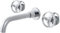 ASYHONG Rubinetto del lavandino del Bagno Industriale 3 Fori Rubinetto da Bagno 360 ° Mixer per Bacino Girevole Tap a Vaso di Vaso di lavandino del lavandino del Rubinetto a Parete Montato KeYJ