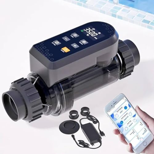 SUNBGRPYE Salzchlorgenerator, Intelligenter Salzchlorgenerator, Integriertes WLAN Und App-Fernbedienung, Mit Intelligentem Digitalpanel, Selbstreinigend | Alarm Bei Niedrigem Salzstand 20g/h