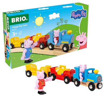 BRIO - Peppa Wutz Zug - Spielzeug-Eisenbahn zur beliebten Kleinkindserie Peppa Wutz - ab 3 Jahren - 36127