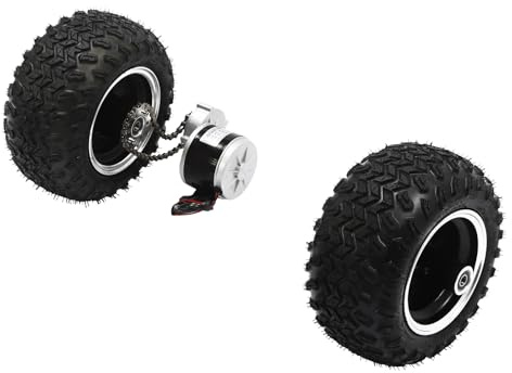 JJsdwin Doppelradsatz, Motor Drive Air Wheel Conversion Kit mit Batterieanzeige und Schalter, Radsatz für Cart-Roller, Geschwindigkeit 10km/h | Tragfähigkeit 150-200kg