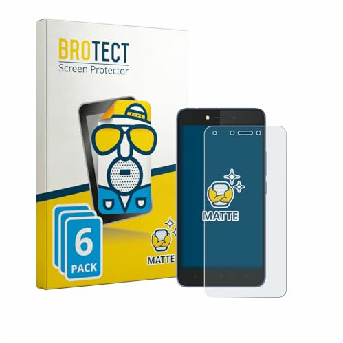 BROTECT Entspiegelungs-Schutzfolie für Tecno Pouvoir 1 (6 Stück) Matte Displayschutz-Folie, Anti-Reflex, Anti-Fingerprint