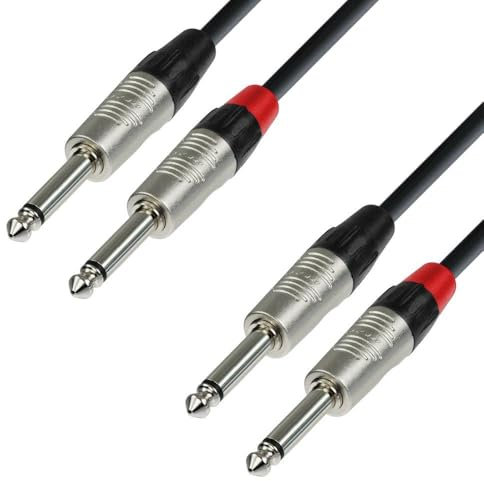 Adam Hall Cables 4 STAR TPP 0090 - Cavo audio REAN 2 x jack mono da 6,3 mm a 2 x jack mono da 6,3 mm 0,9 m