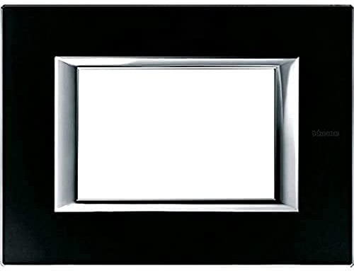 BTicino HA4803VNN Axolute Placca Rettangolare, 3 Moduli, Nero Lucido