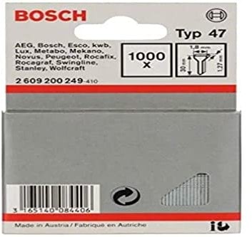 Bosch 2 609 200 249 - Clavo tipo 47-1,8 x 1,27 x 30 mm (pack de 1000)