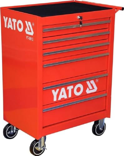 YATO Werkzeugschrank 6 Schubladen Rot Garage