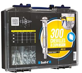 Scell-it - Coffret de 275 chevilles métallique Spyder à expansion avec vis et Pince à expansion MD - COF002-SP - Scell-it