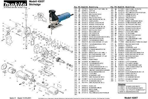 Makita 316777-0-6535 Base Plate Original Replacement Part 4305 T