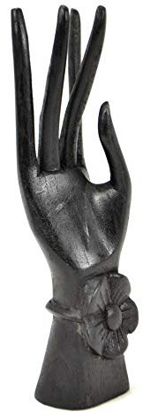 Coco Papaya Main de Bouddha/Porte-bagues en Bois Exotique Marron 20cm