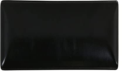 bar@drinkstuff Midnight Rectangular Tray Black 20 x 13cm - Rectangle Ceramic Dinner Plate