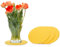 FILU Filzuntersetzer rund 25cm 4er Pack (Farbe wählbar) gelb - Untersetzer aus Filz für Tisch und Bar als Glasuntersetzer/Getränkeuntersetzer für Glas und Gläser