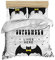 Bettwäsche-Set, 3D-Druck, 100 % Baumwolle, Superhelden-Bettwäsche-Set, Batman-Thema, Full/Queen-Size-Bettbezug, Grau (3-teilig)