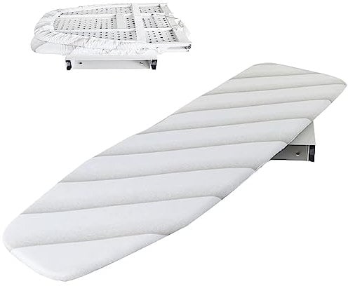 Nisorpa Tablero de Planchar extraíble, Tablero de Planchar Giratorio de 180°, Tablero de Planchar Incorporado en un cajón, Tablero de Planchar Plegable con Funda Resistente al Calor de 95.6 x 30 cm