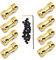 Befenybay 8pcs 2mm to 3mm Brass Shaft Coupling Joint Connector with Screws for Small Motor (2mm to 3mm)