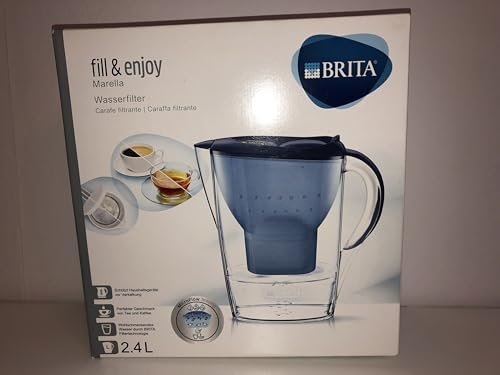 Brita Marella Cool Maxtra+ Water Filter Fridge Jug with 1 Cartridge 2.4L Blue (Pack of 2)