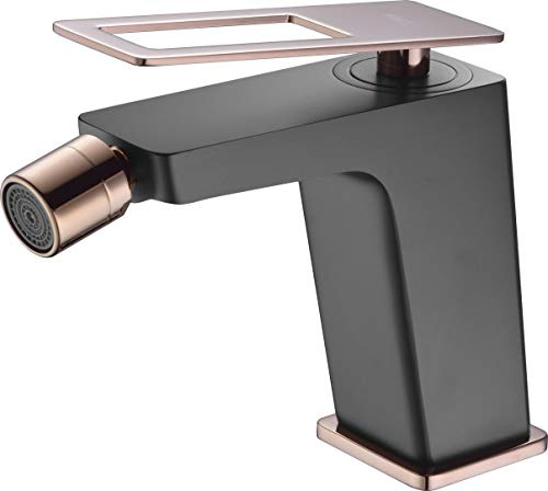 Robinet mitigeur bidet Imex Suède noir or rose BDC032-2NOR
