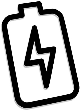 Decus Shop Batterie Strom Blitz 2716 // Sticker Aufkleber vers. Größe Farbe