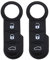 eMagTech 2pcs Housse de Protection Clé de Voiture à 3 Boutons en Silicone Compatible avec Fiat 500 Abarth Panda Punto Bravo Étanche Anti-Rayures Auto