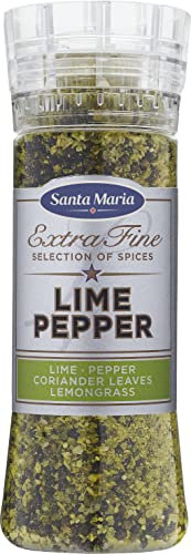Santa Maria Pepe di lime 310 g | Polvere di spezie | Ideale per strofinare, marinare, salsa o cucinare con pesce, carne bianca, insalate o verdure | Senza glutine