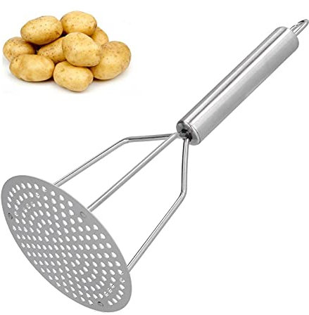 Schiacciapatate, Schiacciapatate Manuale in Acciaio Inox Schiacciapatate per Frutta e Carne con Manico Ergonomico per Cucina