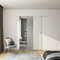 Biubiubath Interior Sliding Door Tempered Glass Fully Frosted and Rail Track Kit 900mm