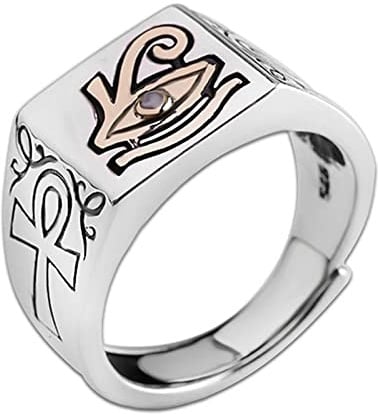 Herrenring S925 Sterling Silber Auge Von Horus, Mode Offenes Auge Von Horus Ring