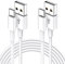 Catchke White Pack Of 2, 4 FT USB C Cable 5A Fast Charge, USB A to Type C Charger Cord Support USB 2.0 480Mbps Data Transfer Compatible with Galaxy S10 S9 Plus S21, Note 10 9, USB A Charger/USB-C