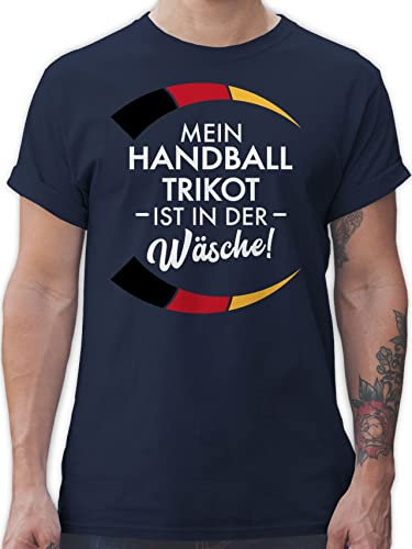 T-Shirt Herren - 2026 - Mein Handball Trikot ist in der Wäsche - Handball WM EM Witzig Spruch Lustig Trikot Ersatz - XXL - Navy Blau - 2022 Handball+sprüche 2024 Ball