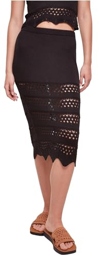 Urban Classics Damen Ladies 3/4 Crochet Knit Skirt