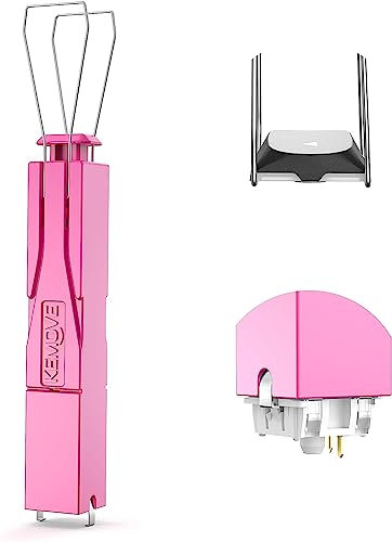 KEMOVE 2 in 1 Keycap Puller Switch Puller Tool for Clavier Mecanique,Stainless Steel Switch Keycap Remover,Replace Custom DIY Nettoyage Clean Touche Clavier HotSwap Gaming Keyboard-Rose Red