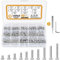 VIGRUE 400PCS Schrauben und Muttern Set, Edelstahl 304 Metrische Schraubenset, M4 Innensechskant Gewindeschrauben set, Maschinenschrauben Schrauben sortiment