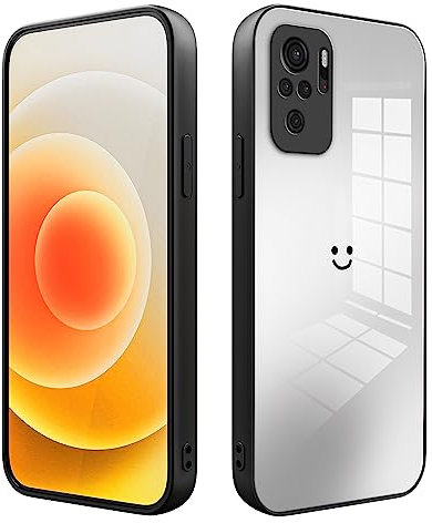 XINYEXIN Funda para Xiaomi Redmi Note 10 4G / 10S 4G Case con Vidrio Degradado, Moda Ultra Delgado Antichoque y Antiarañazos Protectora Carcasa - Negro