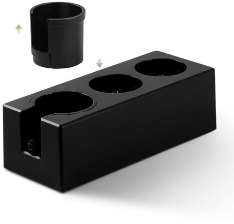MHW-3BOMBER Espresso-Tampingstation, 51/54/58 mm, ABS-Siebträgerhalter, abnehmbare Espresso-Organizer-Station, verstellbare Stehhöhe, mit rutschfesten Silikonmatten CH6719