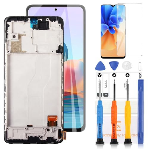 LADYSON Pantalla LCD para Xiaomi Redmi Note 10 PRO M2101K6G M2101K6R/Redmi Note 10 PRO Max M2101K6I Reemplazo Pantalla Táctil Digitalizador Asamblea con Herramientas(6.67,Negro con Marco)