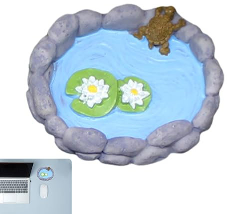 Maciun Bassin Miniature pour Jardin féérique | décorations de Piscine d'eau, Fournitures de Jardin féériques Uniques et réutilisables en résine pour Plantes en Pot, Terrarium