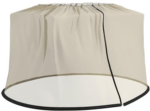 Outsunny Zanzariera cilindrica per ombrellone, diametro 3 m, con cerniera e zavorra, colore: Beige