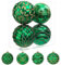 Ø10cm 4er-Set Weihnachtskugeln Christbaumschmuck Große Weihnachtskugeln Kunststoff Weihnachtsdeko Weihnachtsbaum Dekoration Set für Weihnachtsbaum Christbaumkugeln, Grün