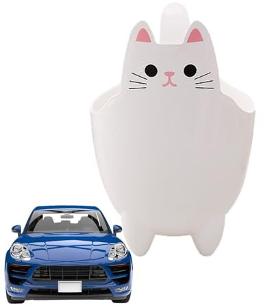 Poubelle de bureau en forme de chat - Poubelle de bureau - Poubelle de bureau - Organisateur de déchets d'animaux avec couvercle pour cuisine, chambre à coucher, salle de bain