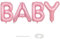 40 Inch Pastel Pink BABY Balloon for Girls Baby Shower, Large Light Pink BABY Foil Balloons Letters, Pearl Pink Baby Mylar Alphabet Balloon Banner Sign for Gender Reveal Backdrop Party Decorations