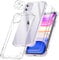SOGUDE 5 en 1 Coque pour iPhone 11 avec 2 Verre Trempé et 2 Caméra Protecteur, Étui de Protection Antichoc avec Coussin d'air Intégré Mince Bumper Housse - Transparente