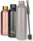 Milu Thermosflasche 1L Isolierte Edelstahl Thermo Trinkflasche Thermoskanne Auslaufsichere Isolierflasche doppelwandig - Kohlensäure geeignet – inkl. Reinigungsbürste (Taupe Grau, 1000ml)