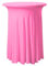 FANSU Cocktail Tischdecke,Tischdecke mit Rock Spandex Tischrock Stehtischhussen Elegant Stretch Stehtisch Husse für Bistrotisch, Cocktail Party Tischdecke für Hochzeit Bar (Pink B,80x110cm)