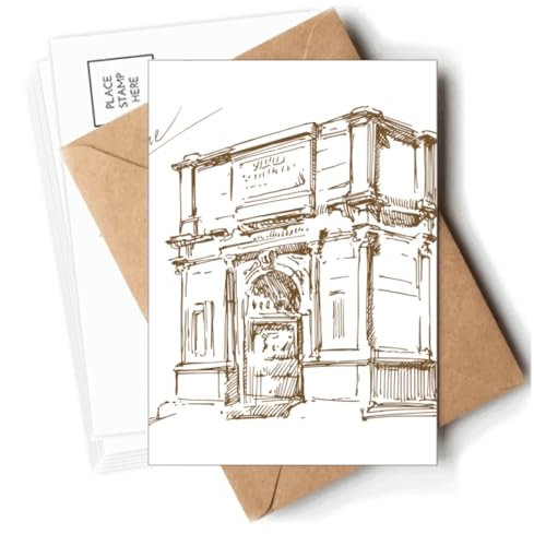 Bogen von Rom Postkarten Umschläge Blanko Notizkarten Versand