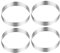 Westmark Tartelette-Rahmen 4 Stk. – Perfekte Tarte- und Quicheformen – Gleichmäßiges Backergebnis dank Perforation – Silber, 4 x Ø 8 cm